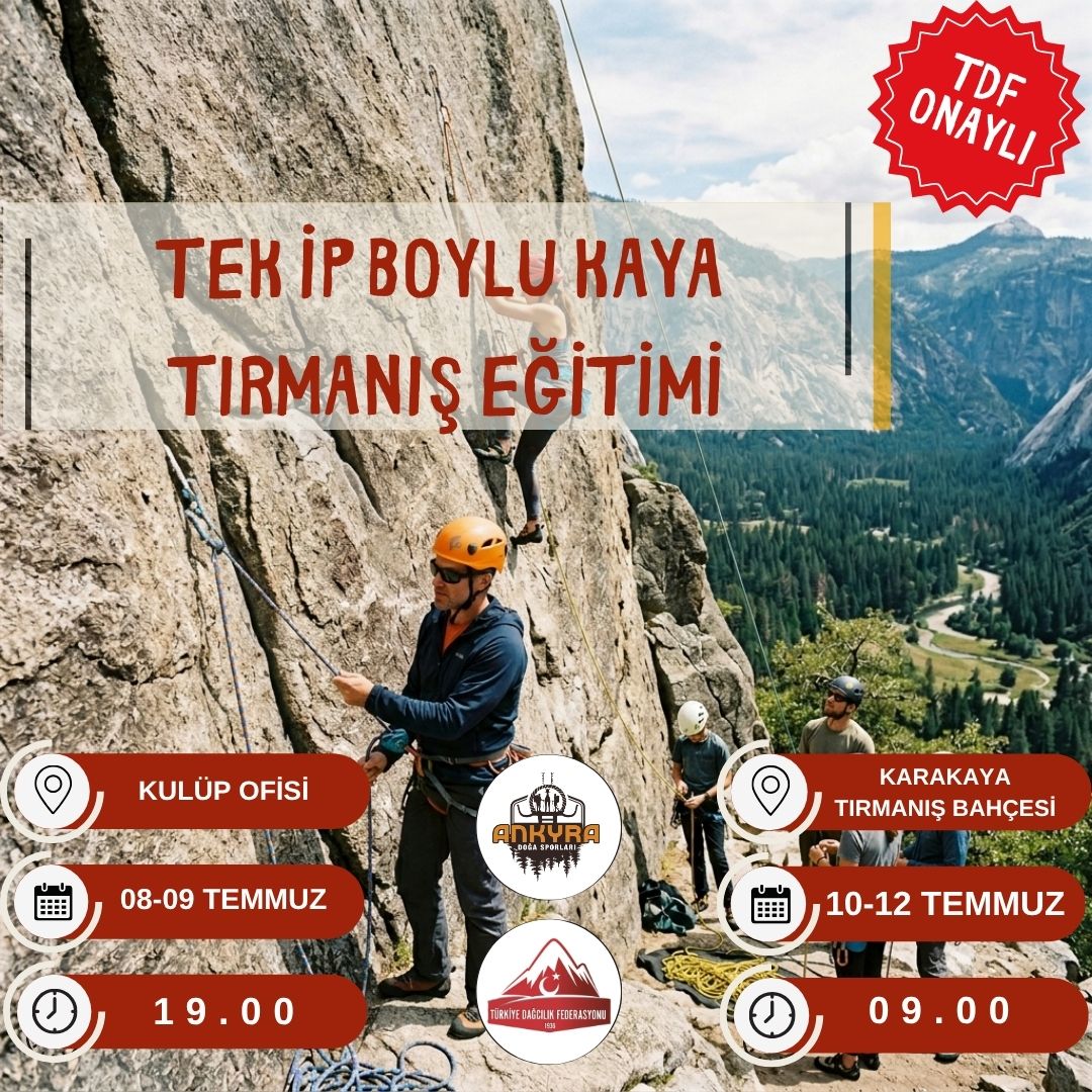 Tek İp Boylu Kaya Tırmanış Eğitimi